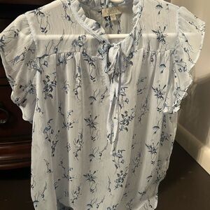 Floral Blue Women's Top